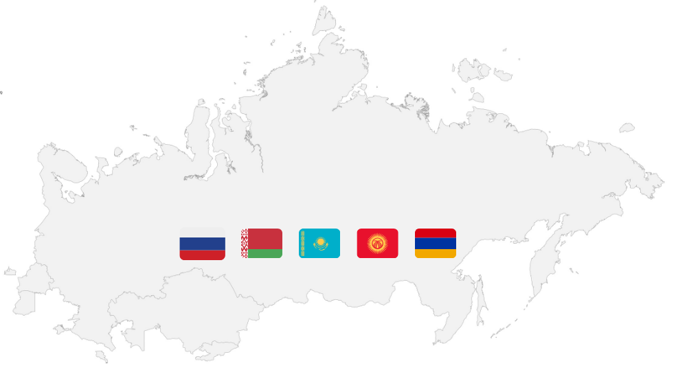 Карта стран таможенного союза
